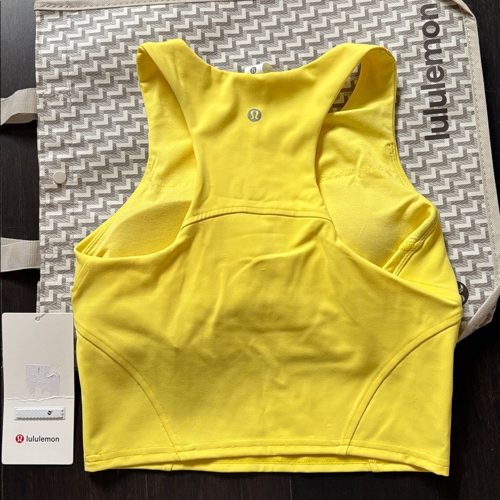 LULULEMON WUNDER TRAIN RACERBACK TANK IN BEAMING YELLOW SZ 4 NWT - Picture 3 of 6